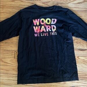 Woodward Kids' Long Sleeve Tee - Black with Multicolor Logo